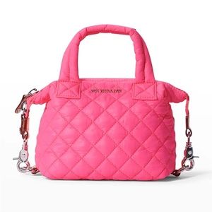 MZ WALLACE Sutton Micro Quilted Crossbody Bag - Neon Pink